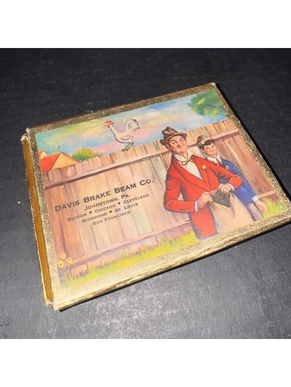 Vintage Davis Brake Beam Co Advertising Playing Cards Redi-Slip Brown Bigelow